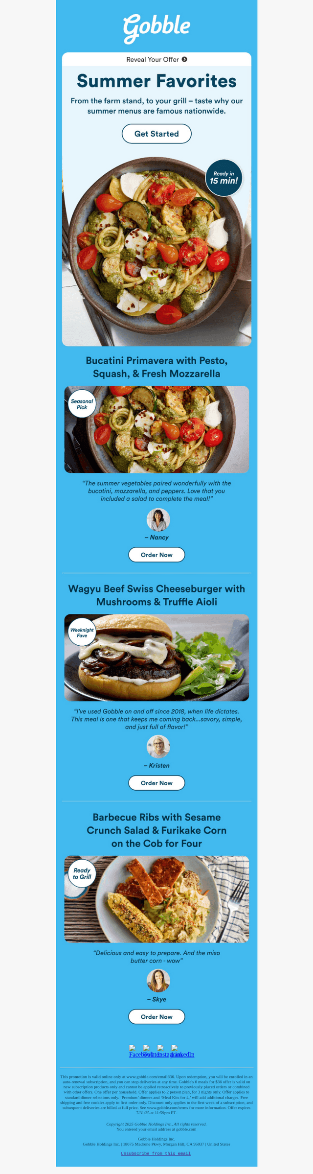 Hurry, This Summer Menu is About to Close!