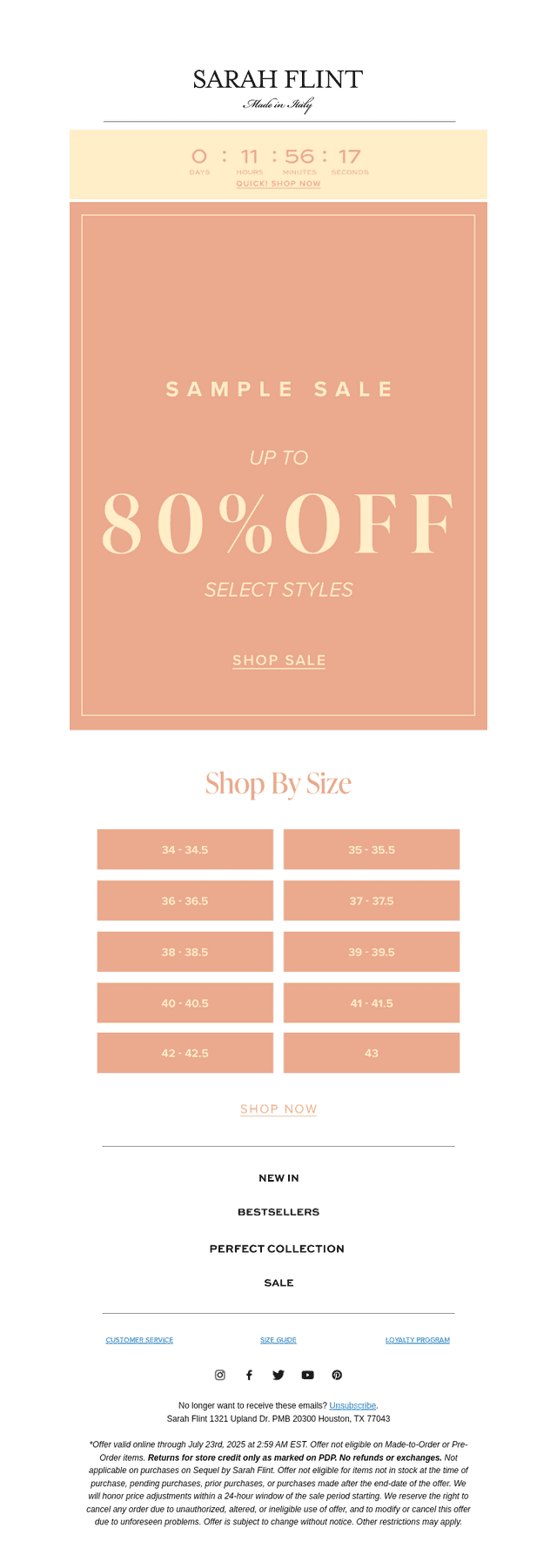 FINAL HOURS, Up to 80% Off