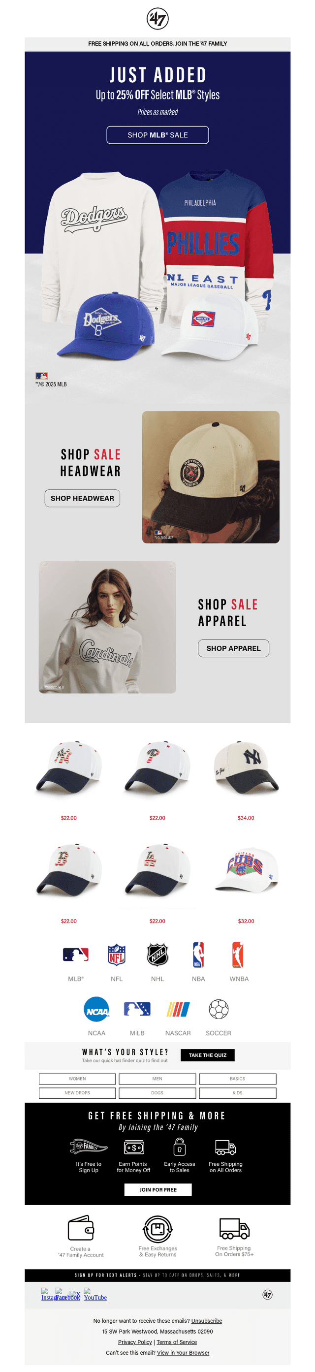 Up to 25% Off Select MLB® Styles