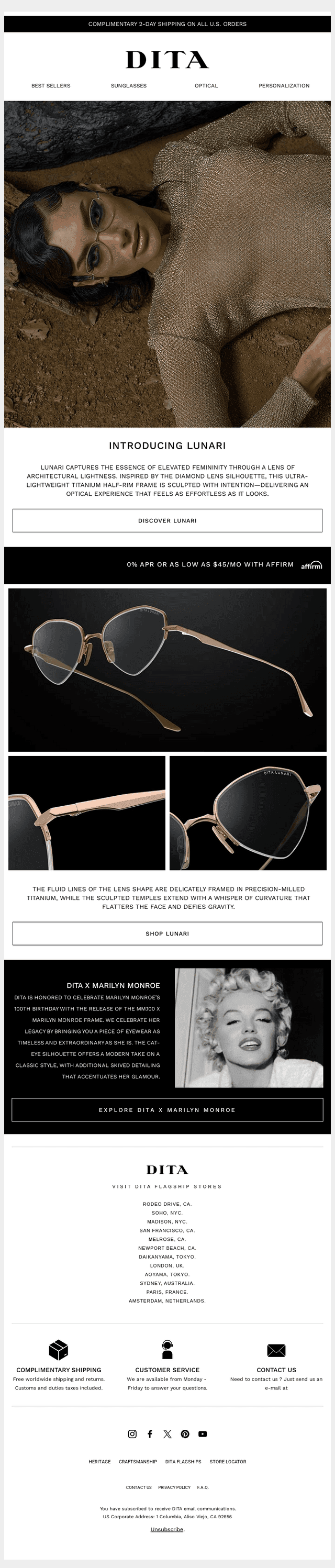 LUNARI Frames the Diamond Lens Silhouette with Precision