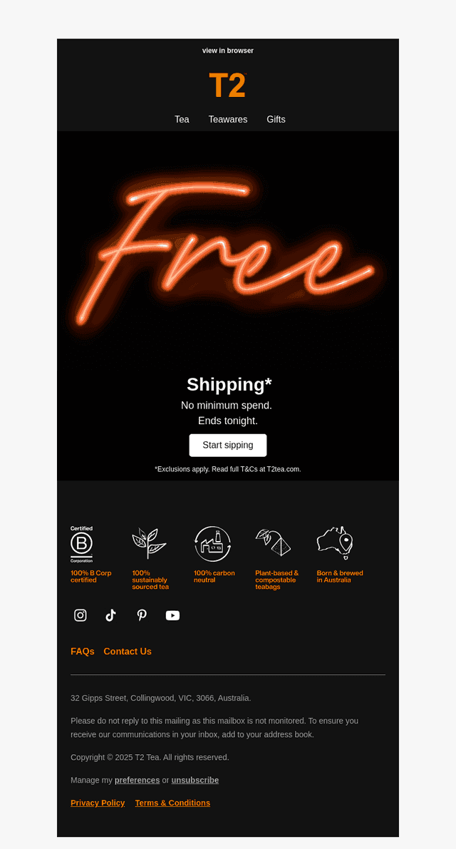 Last chance for free shipping!