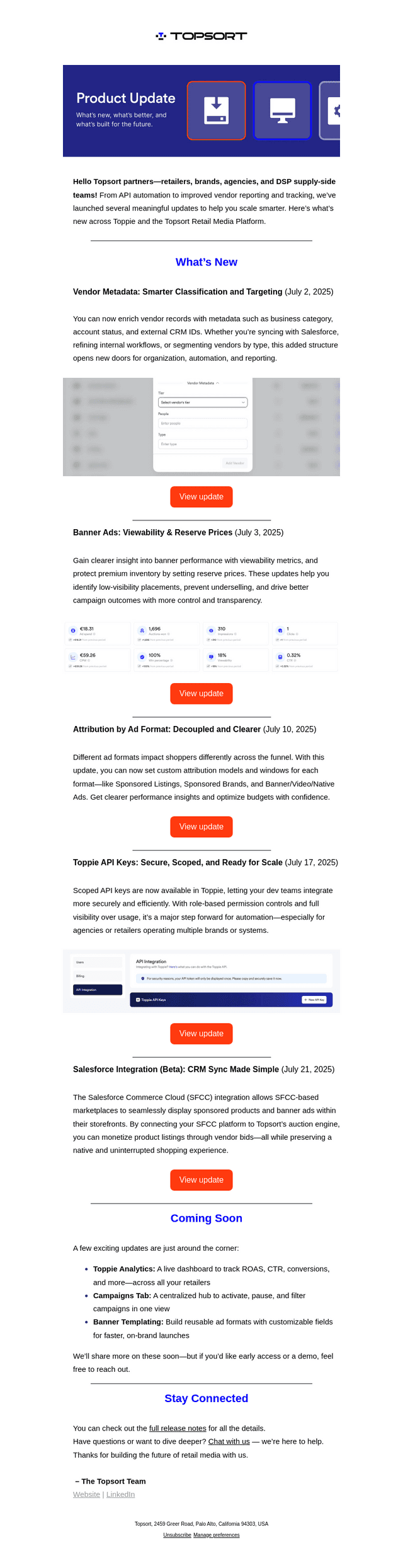 Topsort email from Fri, Jul 25, 2025