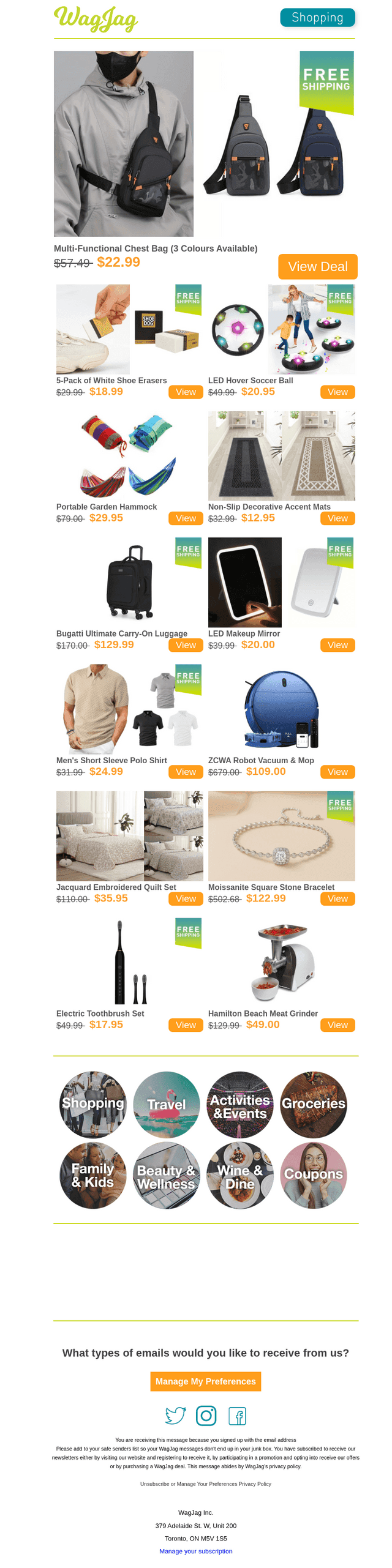 $22.99 for a Versatile Chest Bag