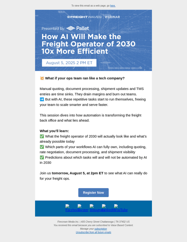 [Webinar Tomorrow] 🚨 Freight Is Automating Fast — Don’t Get Left Behind