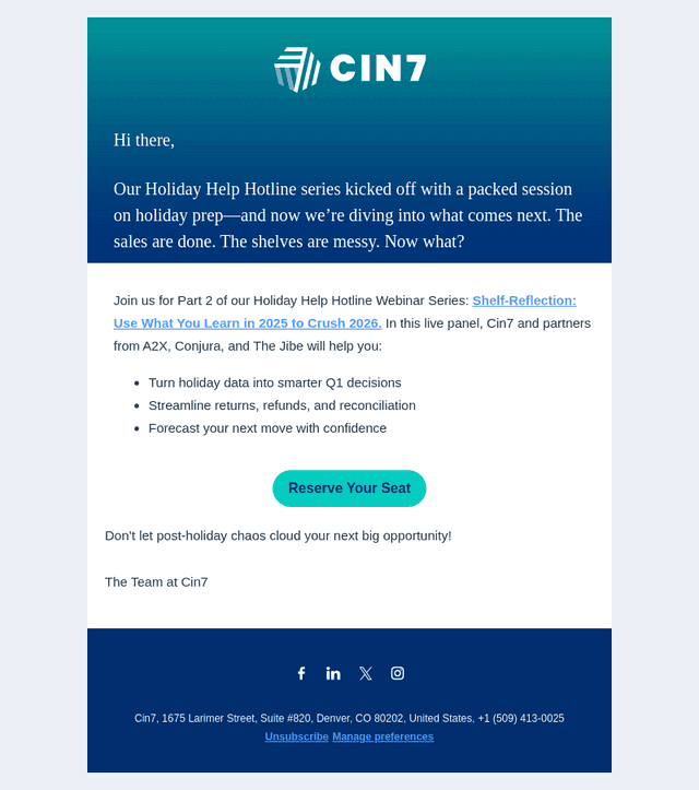 Cin7 email from Mon, Aug 4, 2025