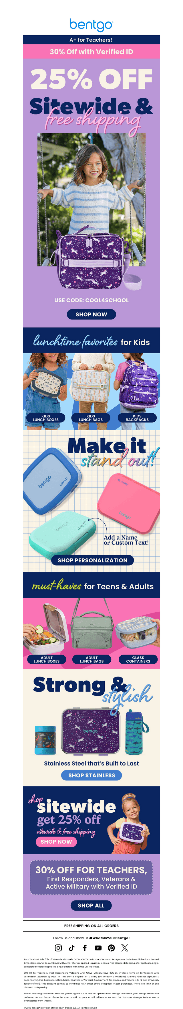 A+ Savings with 25% Off Sitewide