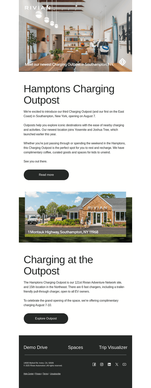 Rivian email from Mon, Aug 4, 2025