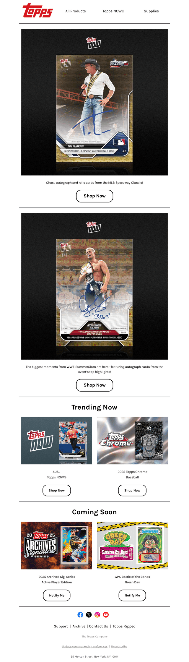New Topps NOW® Cards Just Dropped!