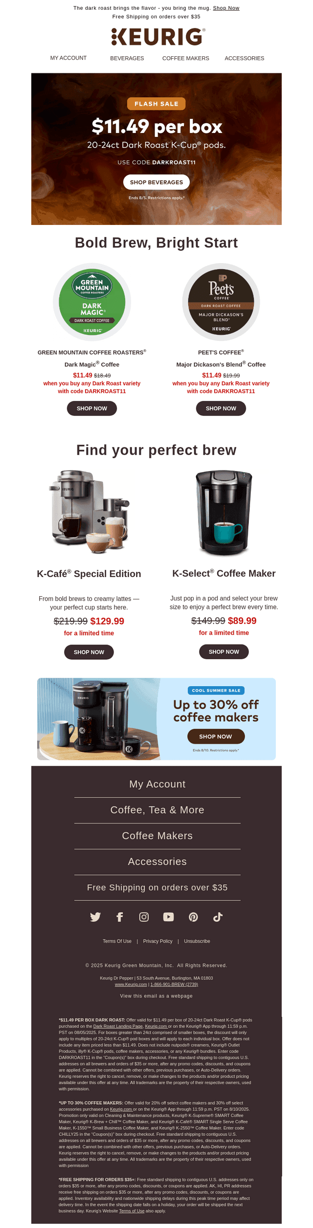 LAST CALL - $11.49 Dark Roast Boxes!