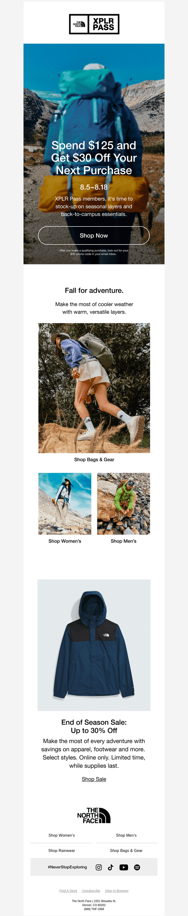 Spend $125 and get $30 off
