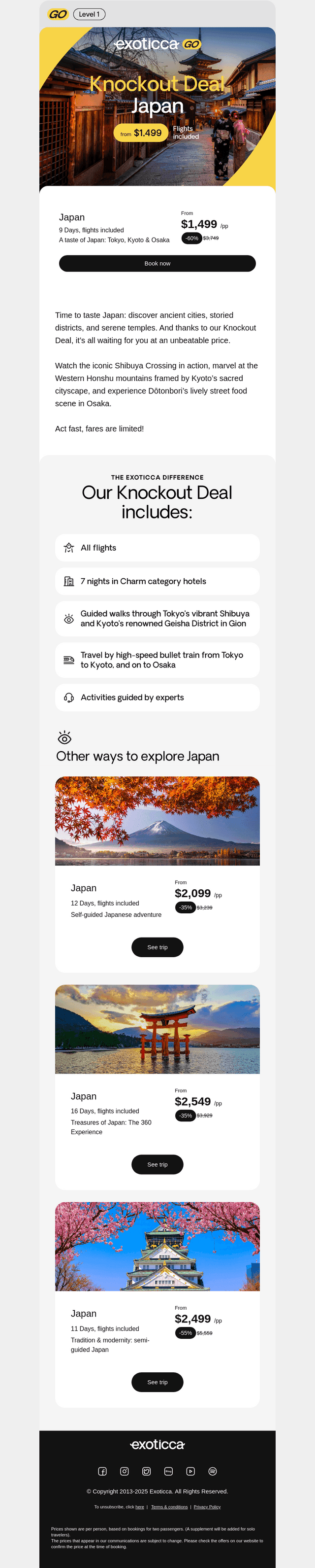 Knockout Deal: Japan from $1,499 🥊💥
