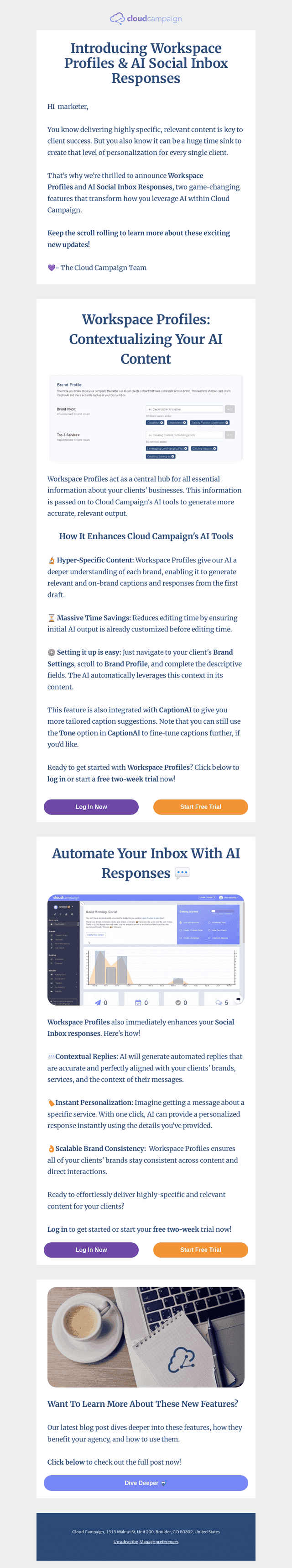 Cloud Campaign email from Tue, Aug 5, 2025