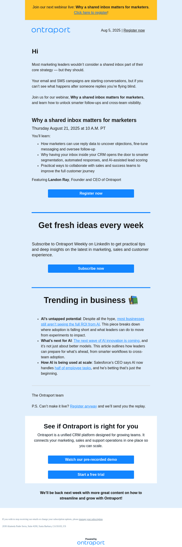 Upcoming webinar: Why a shared inbox matters for marketers