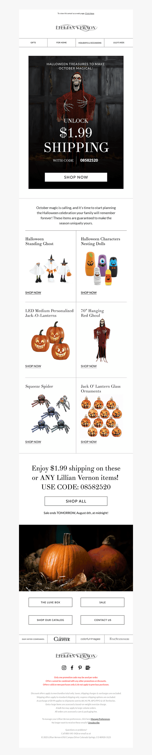 Spook-tacular decorating: $1.99 shipping
