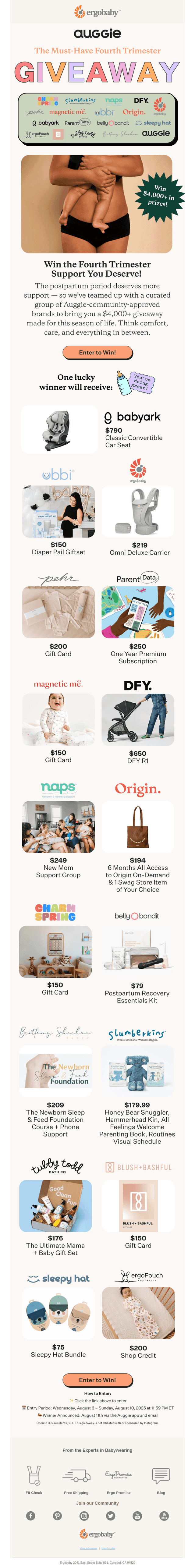 Ergobaby email from Wed, Aug 6, 2025