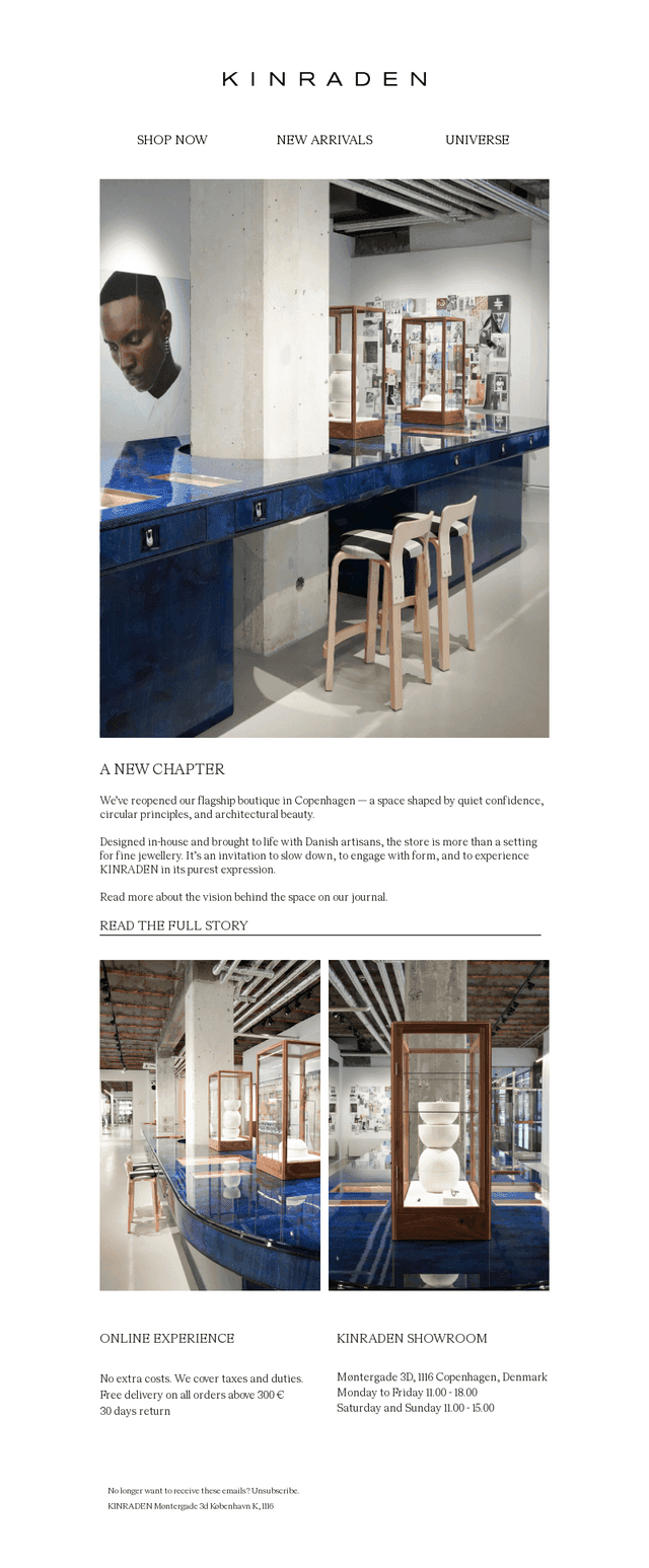 KINRADEN Reopens Its Flagship Boutique!