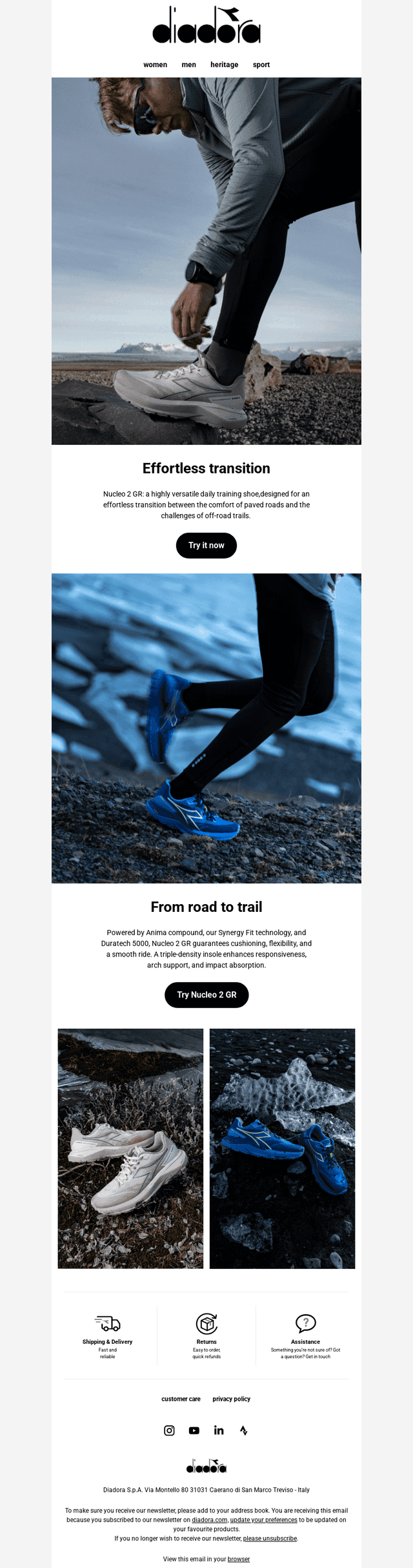 Nucleo 2 GR: one run, effortless transitions.