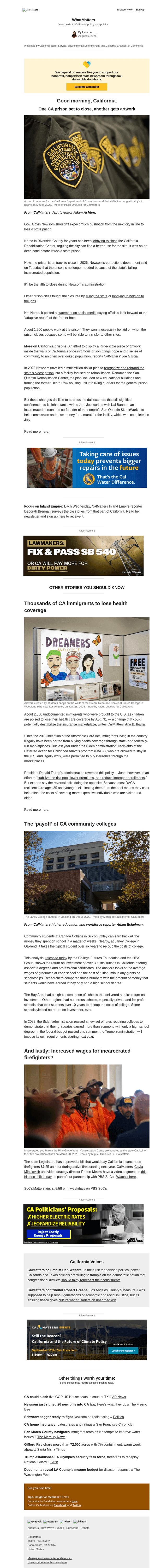 One CA prison set to close, another gets artwork
