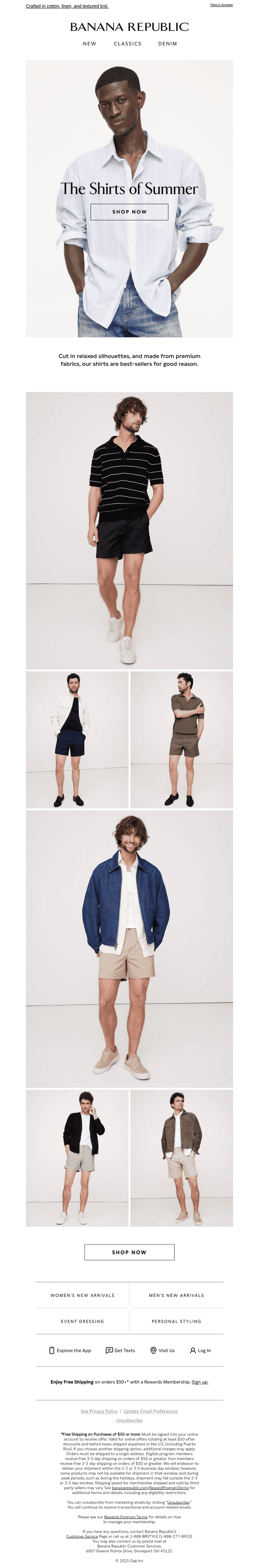 Easy, lightweight summer shirts