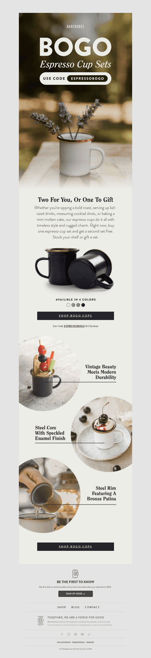 Buy One, Get One Free Espresso Cups