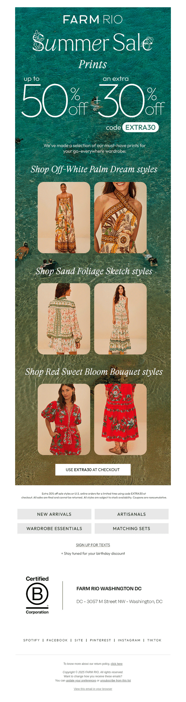 EXTRA 30% off the boldest prints