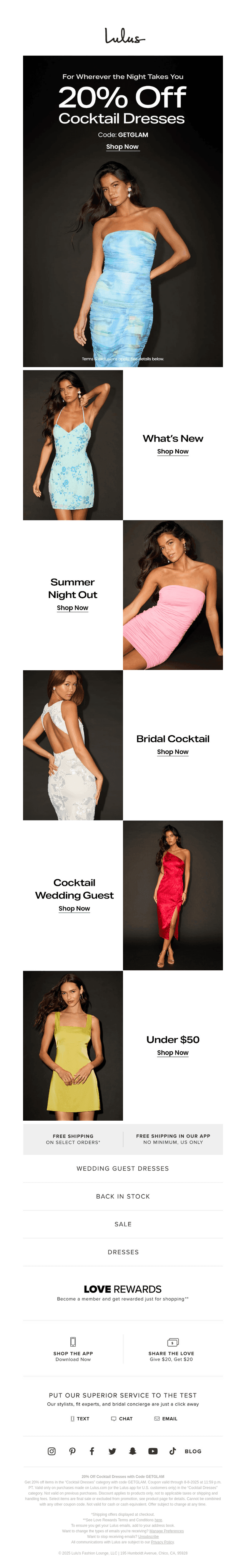 🍸👗 = 20% Off RN
