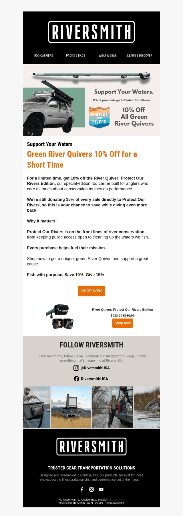 10%  Off Green River Quivers - Short Time Only