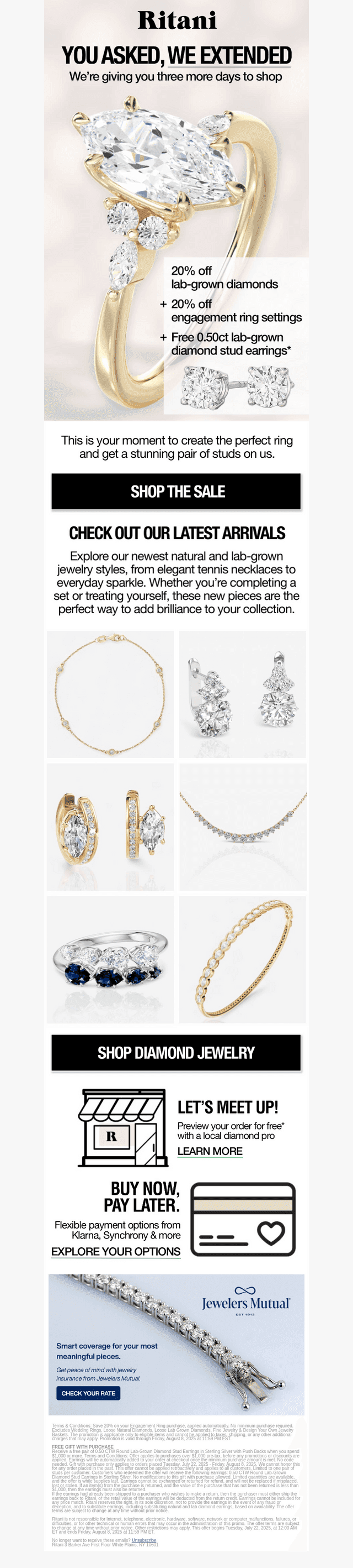 Extended: 20% off Lab Diamonds + Free Studs ✨