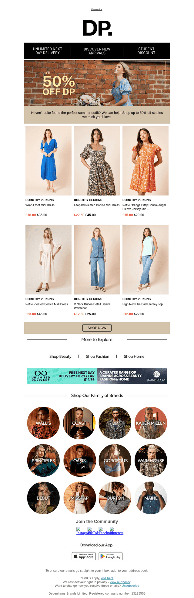 Up To 50% Off DP 🤍