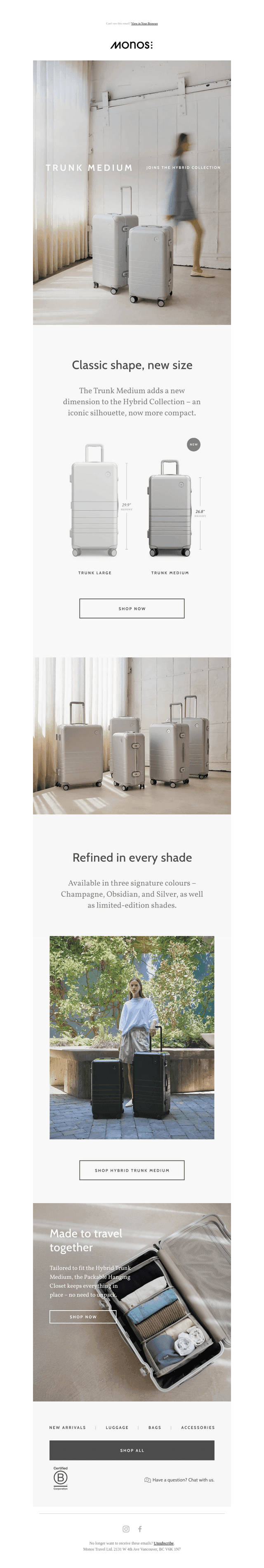 Trunk Medium joins the Hybrid Collection