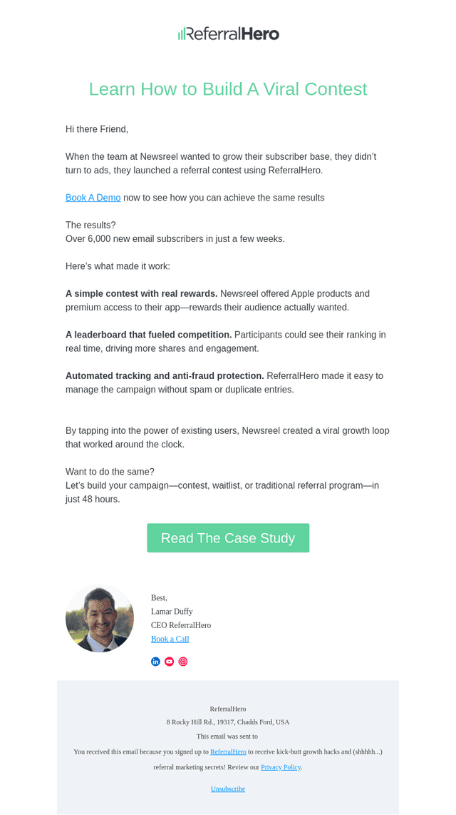 ReferralHero email from Thu, Aug 7, 2025