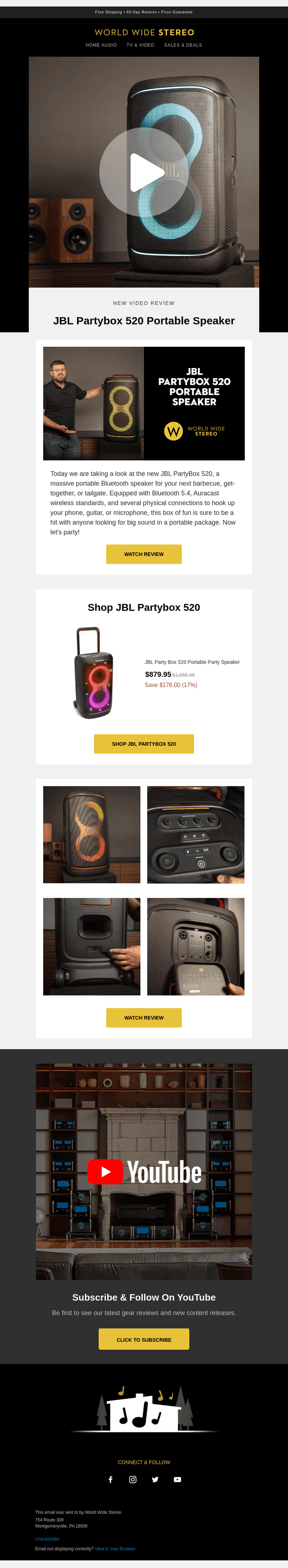 World Wide Stereo email from Thu, Aug 7, 2025