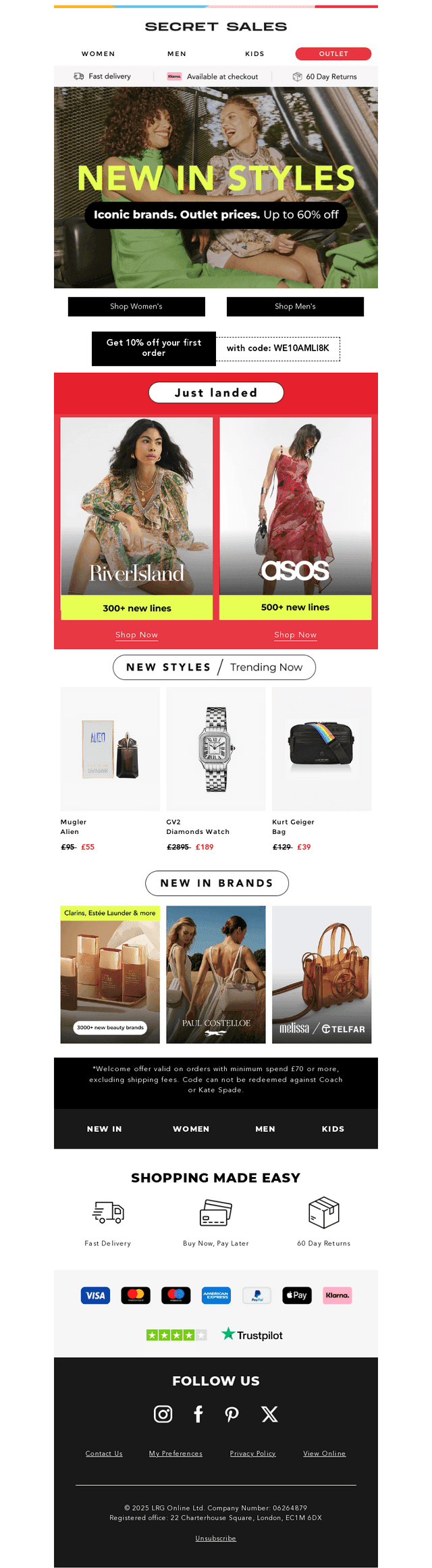 Brand new drops! 🤩Iconic brands. Outlet prices