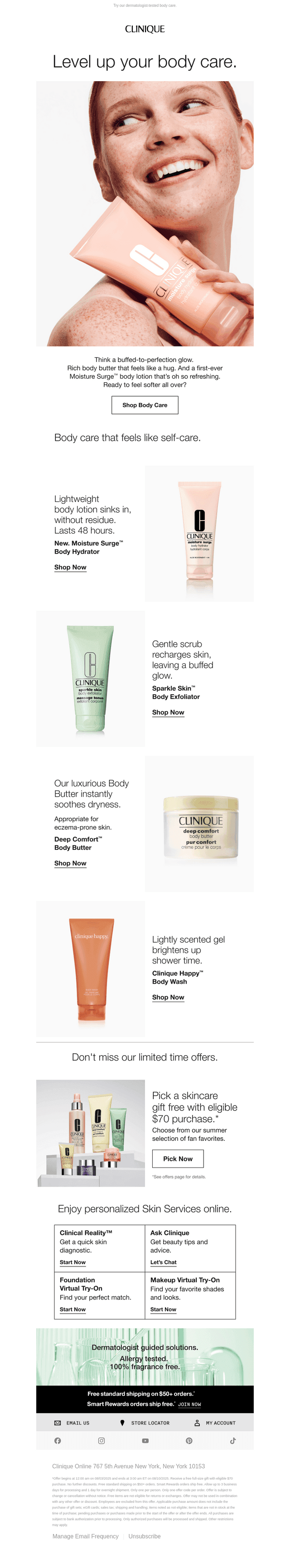 For the softest summer skin.