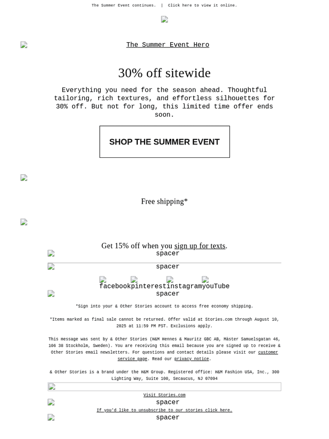 Live now: 30% off sitewide