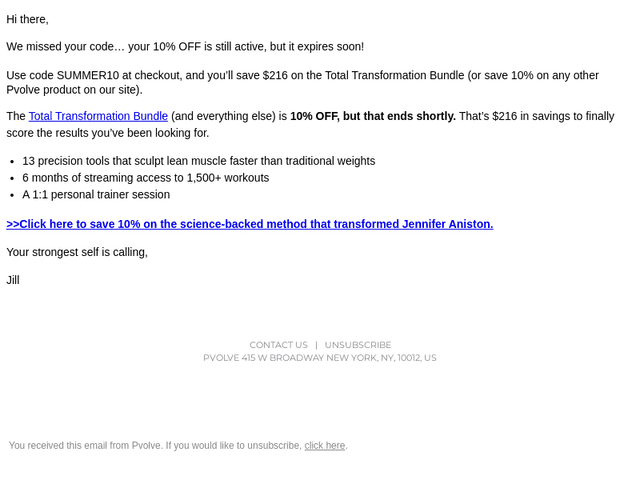 P.volve email from Sat, Aug 9, 2025