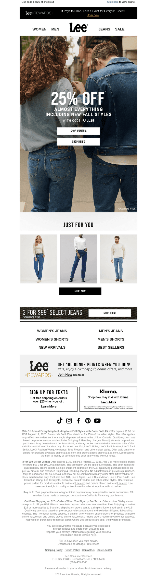 25% Off Must-Have Styles for Fall
