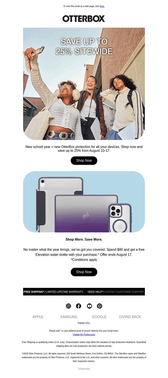 Back-to-school 🎒📚📱 >>> Save up to 25% sitewide