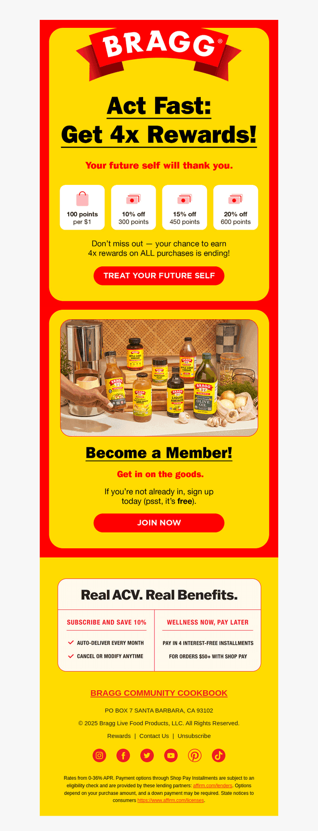 ENDING: 4x Rewards on All Purchases!