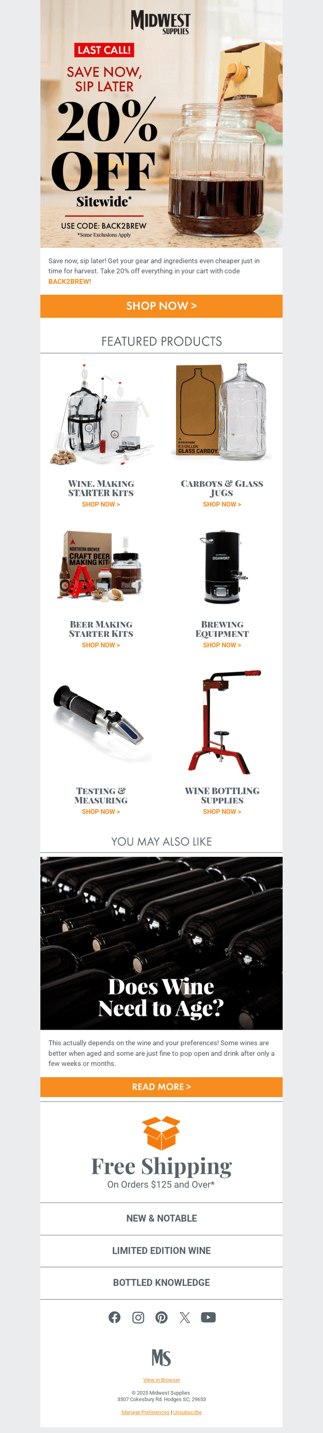 Midwest Supplies email from Mon, Aug 11, 2025