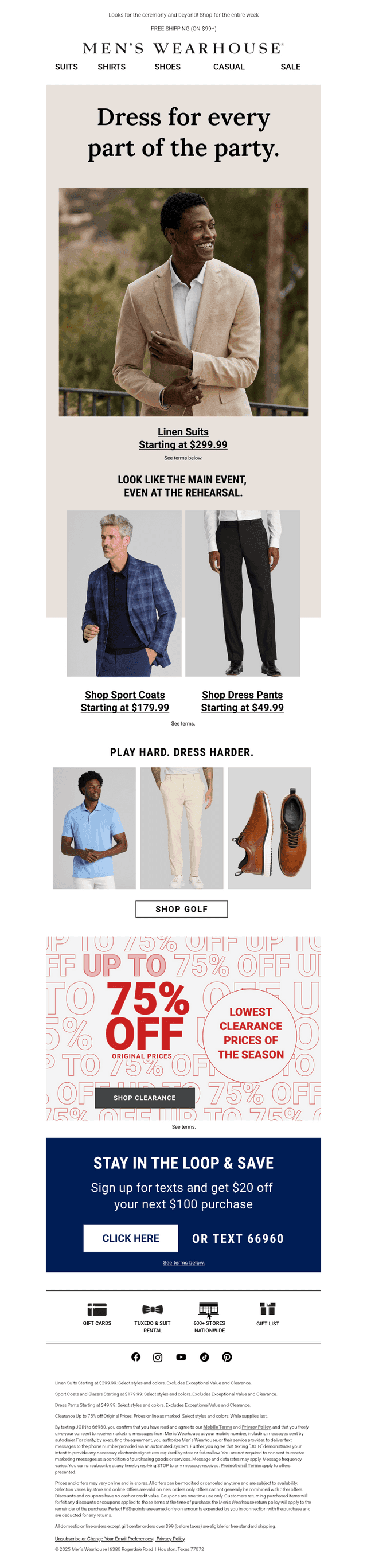 Men's Wearhouse email from Mon, Aug 11, 2025
