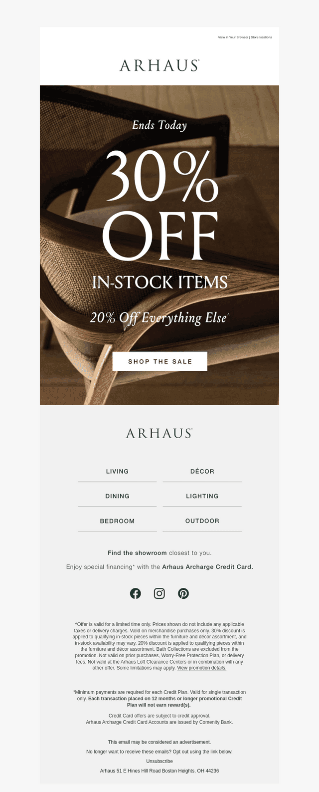 FINAL DAY: 30% Off In Stock