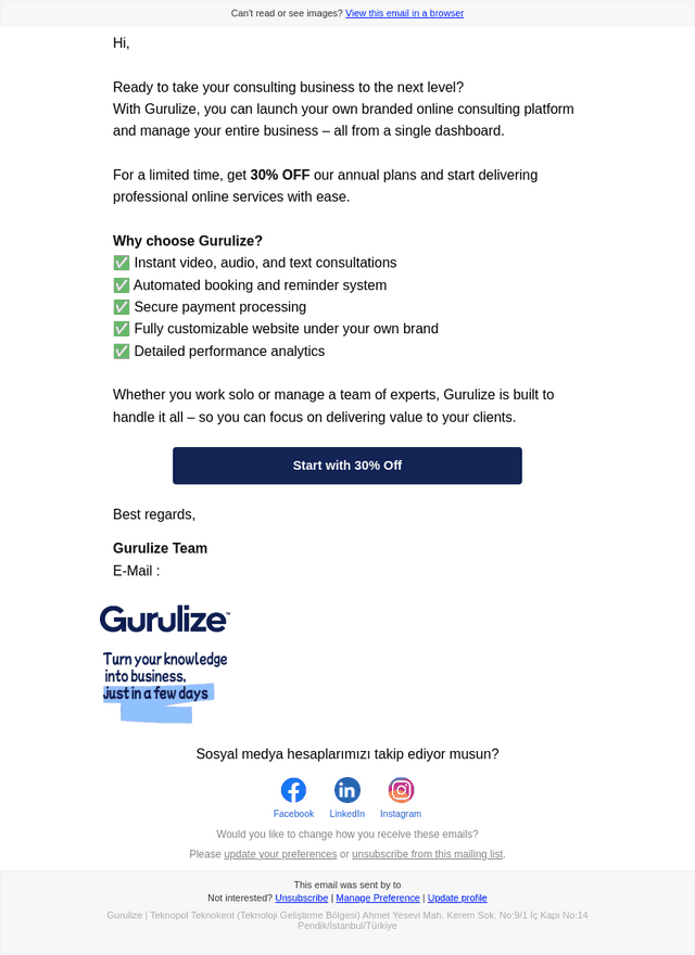 30% Discount at Gurulize is Waiting for You!