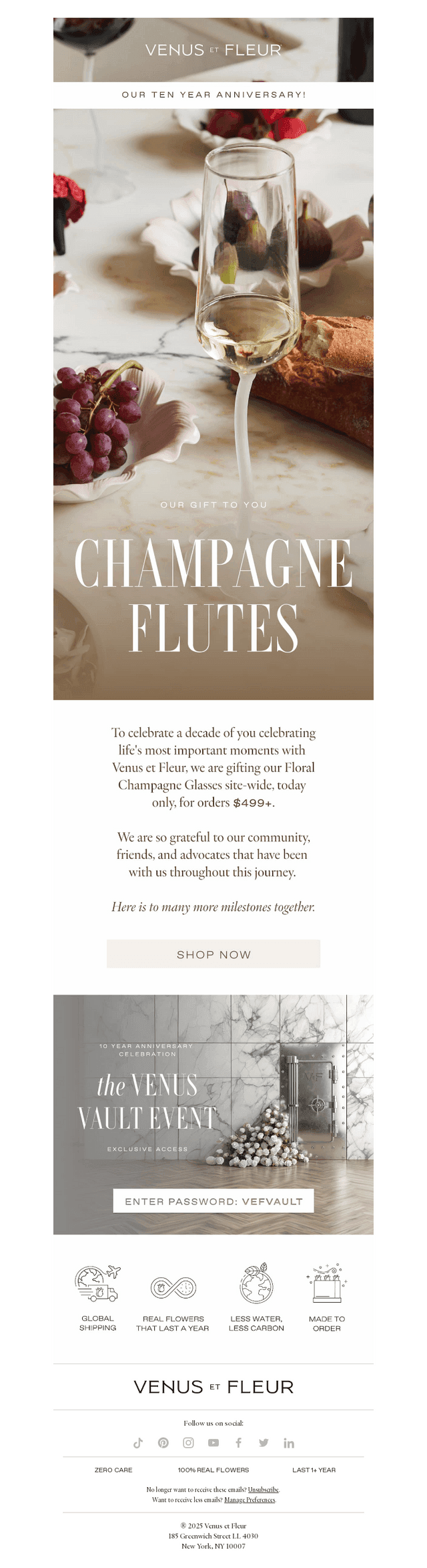 Venus et Fleur email from Mon, Aug 11, 2025