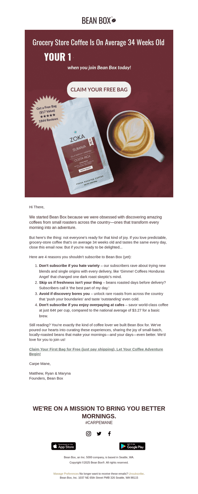 Coffee Lover, experience peak flavor & freshness ☕👇