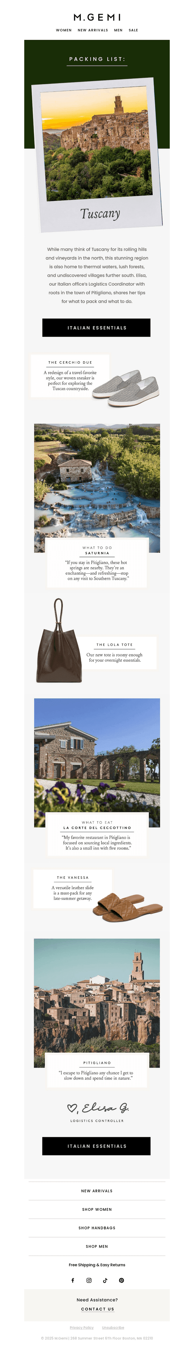 Our Tuscany Packing List