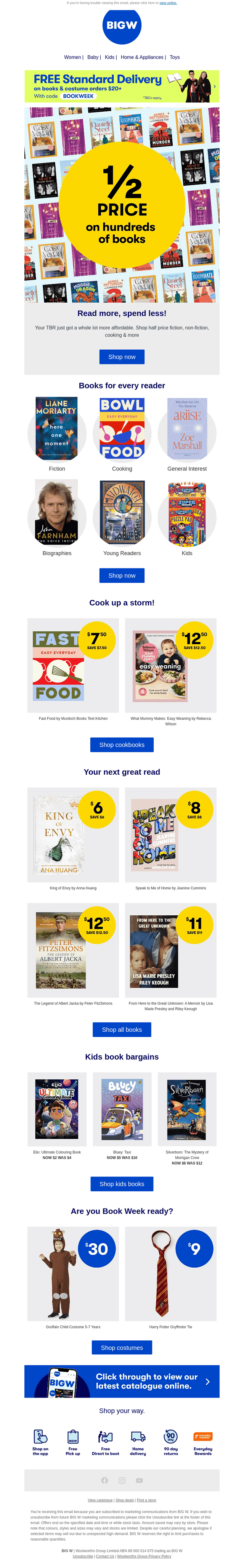 BIG W email from Tue, Aug 12, 2025