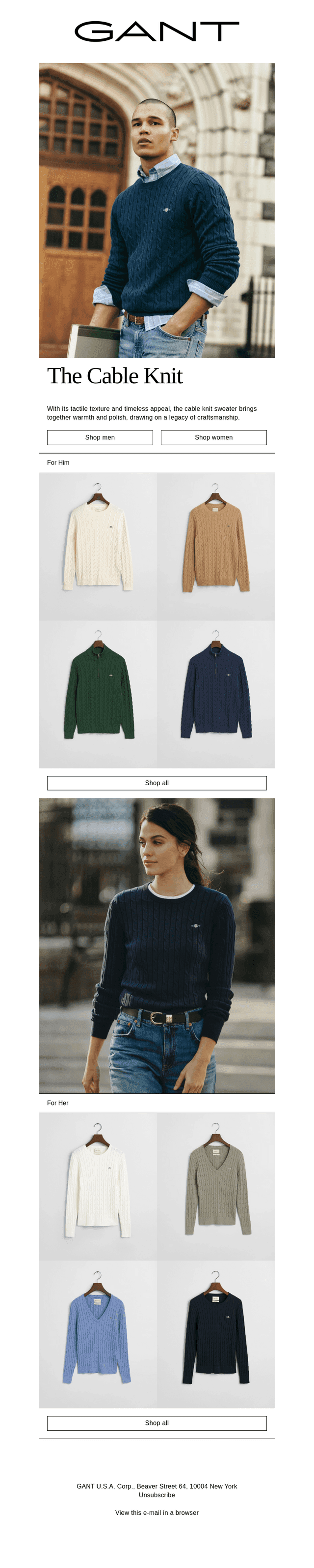 The Cable Knit – A Gant Classic