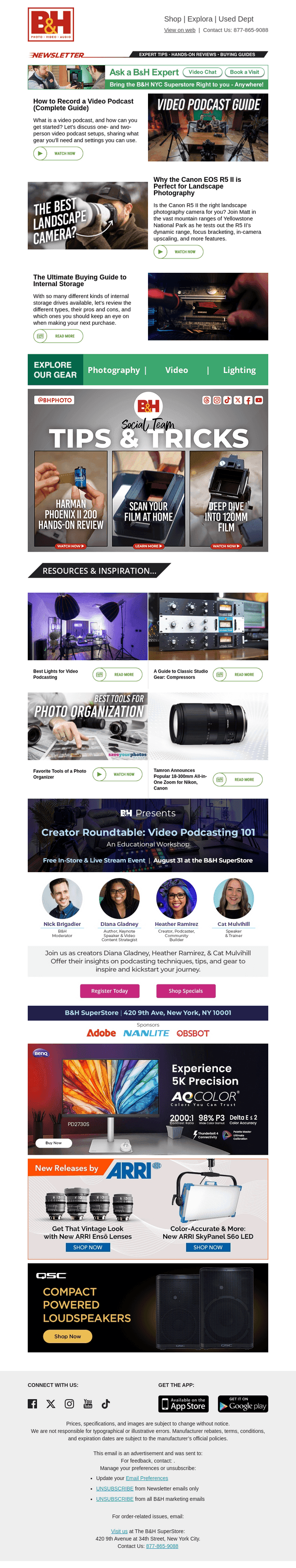 B&H Photo Video email from Tue, Aug 12, 2025