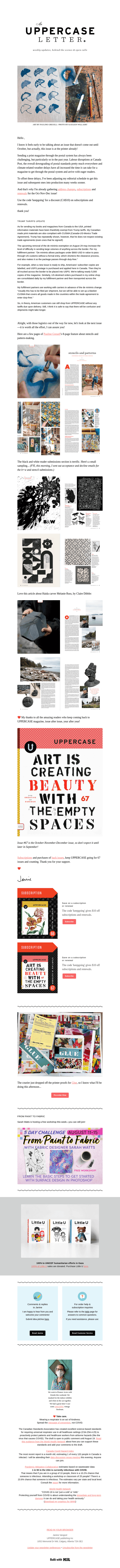Gorgeous stencil artwork—and more!